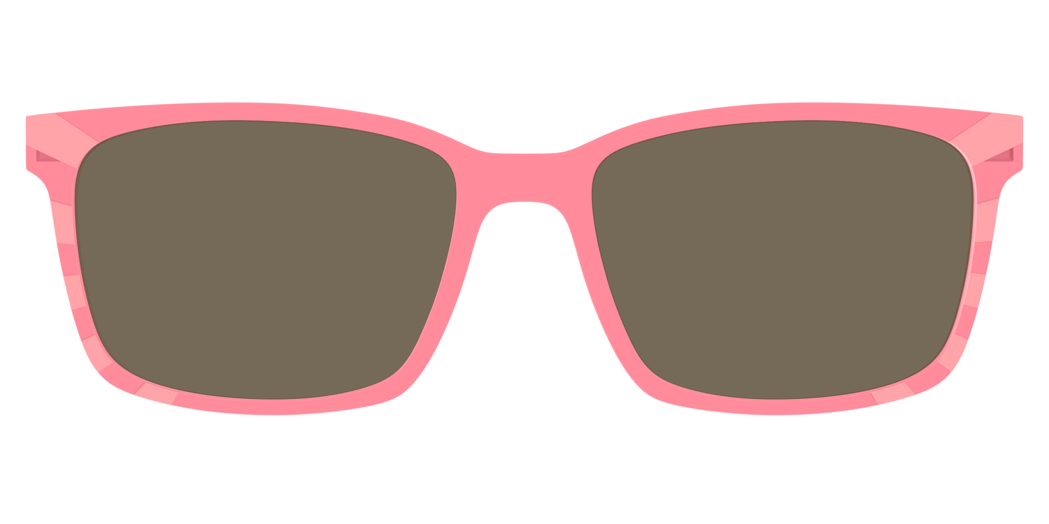 The Polarized Fruit Punch Sunburst Sun Top - Lifestyle Kirby Top Image - Pair Eyewear