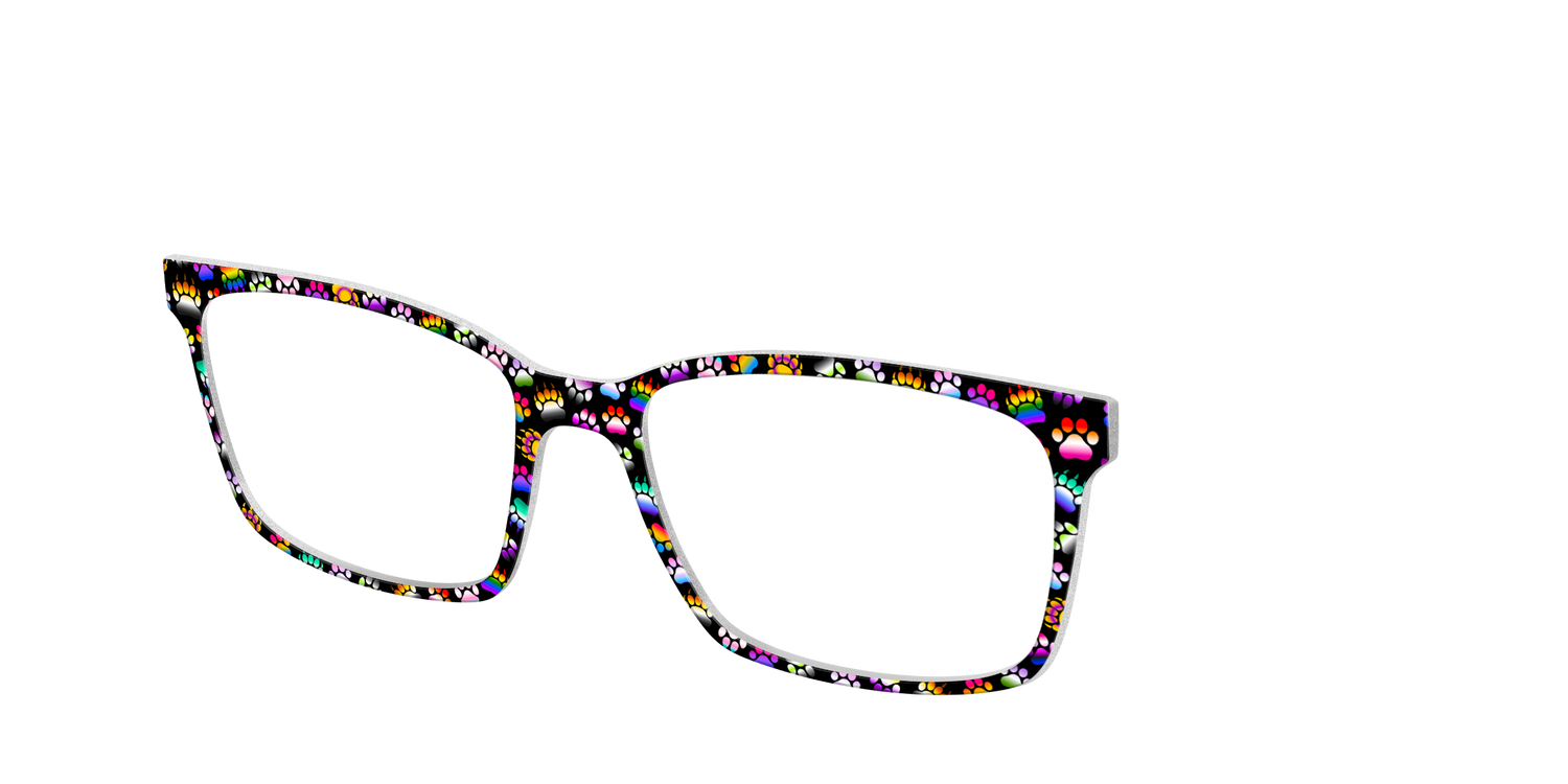 The Pride Paw Prints - Angle Top Image - Pair Eyewear