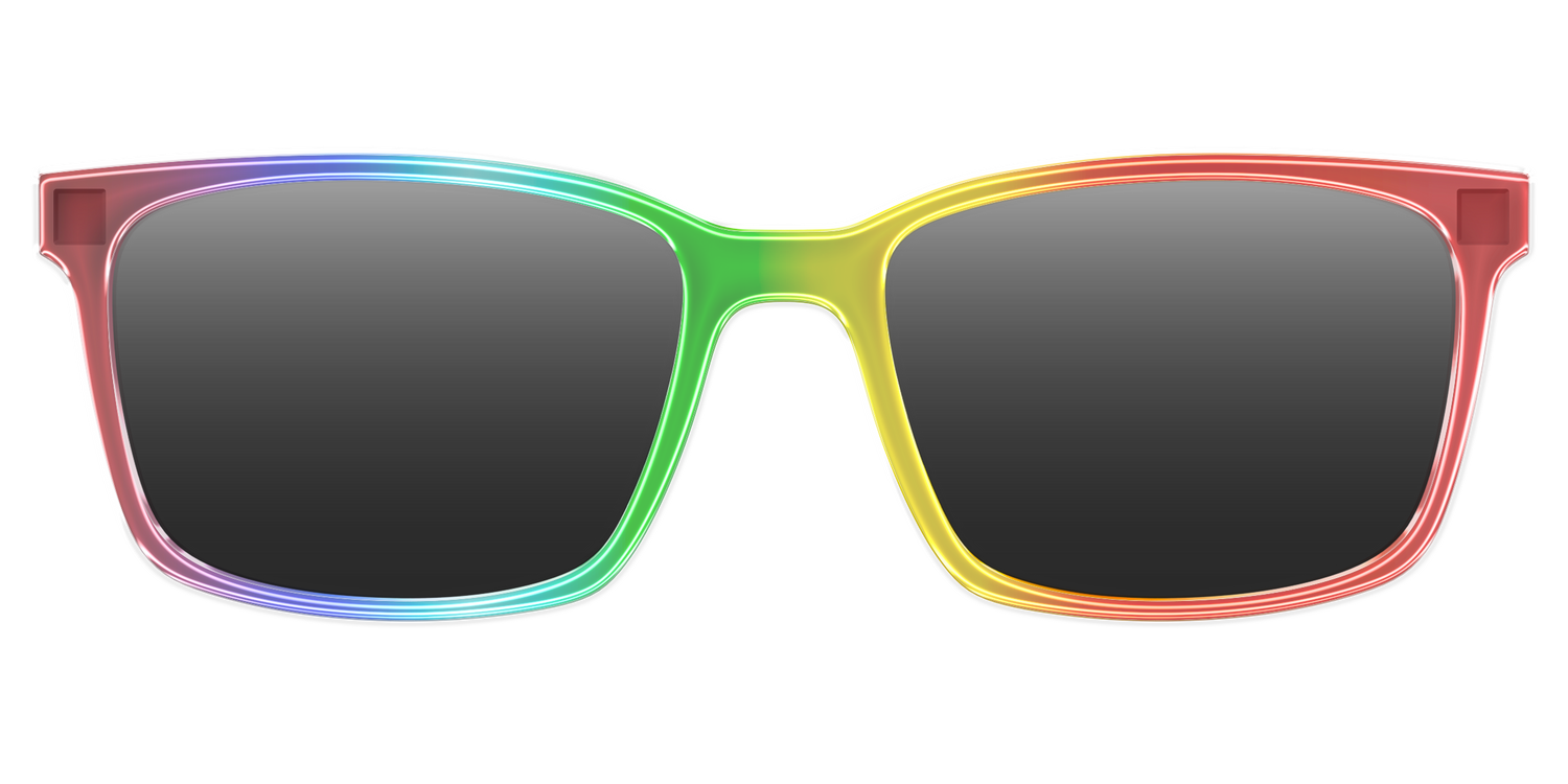 The Polarized Rainbow Gradient Sun Top - Lifestyle Kirby Top Image - Pair Eyewear