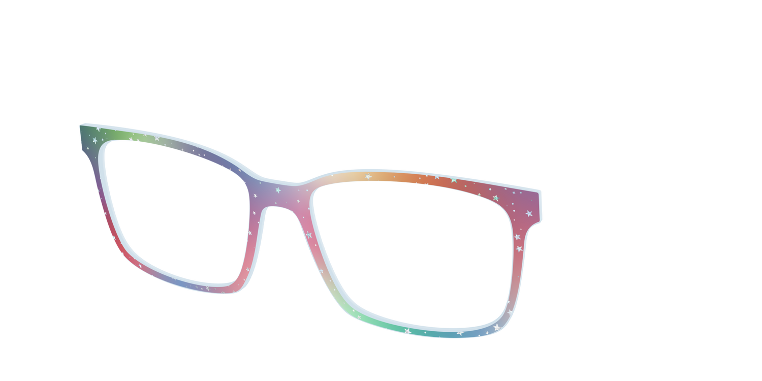 The Rainbow Holographic Celestial - Angle Top Image - Pair Eyewear