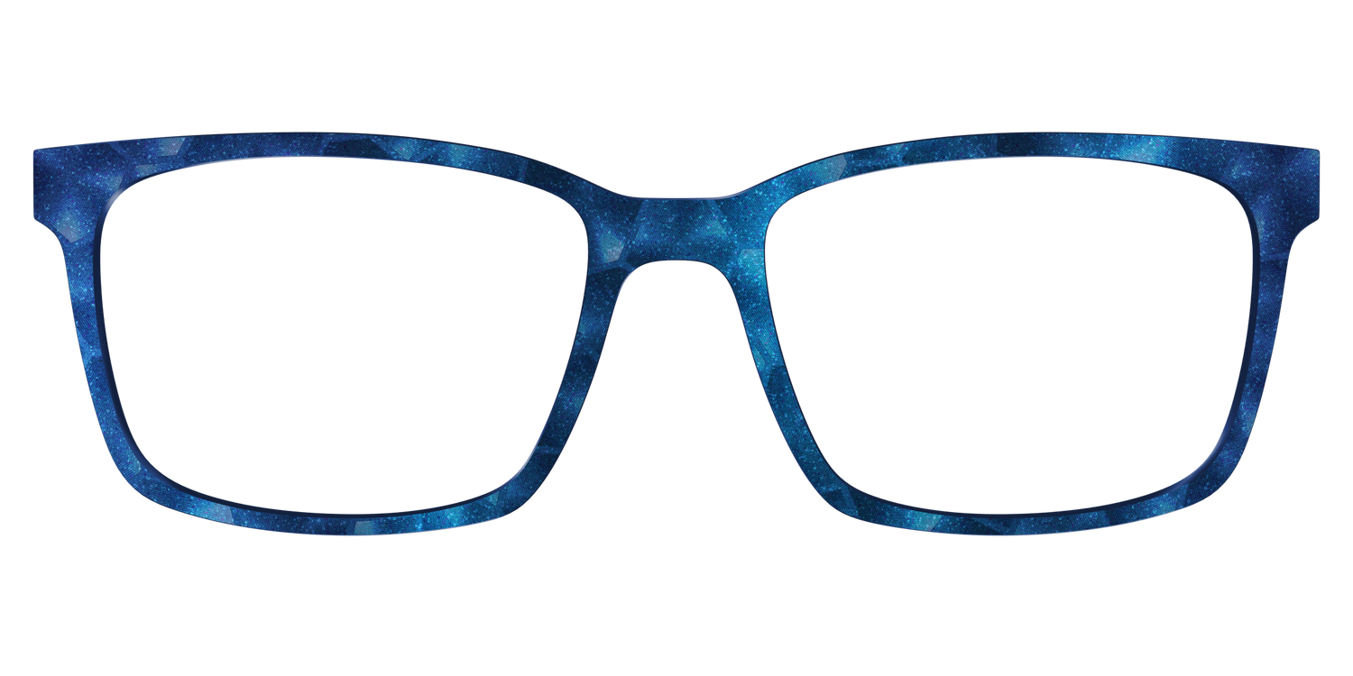 The Shimmering Cobalt Hexagons - Lifestyle Kirby Top Image - Pair Eyewear