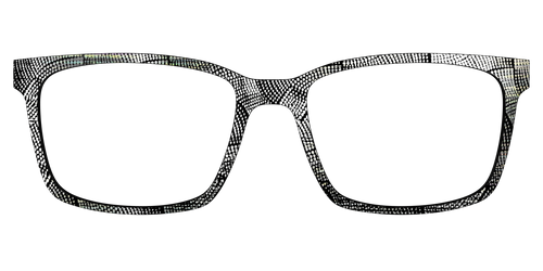 The Silver Iridescent Sound Waves - Kirby Top - Pair Eyewear