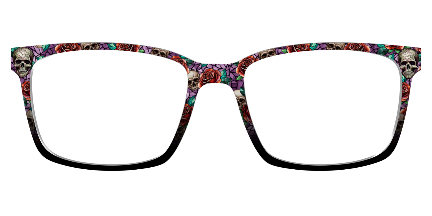 The Skull & Thorn Stained Glass - Lifestyle Kirby Top Image - Pair Eyewear