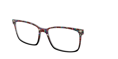 The Skull & Thorn Stained Glass - Angle Top Thumbnail - Pair Eyewear