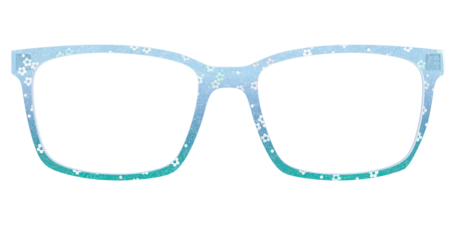 The Sky Blue Crystal with Daisy Glitter - Lifestyle Kirby Top Image - Pair Eyewear