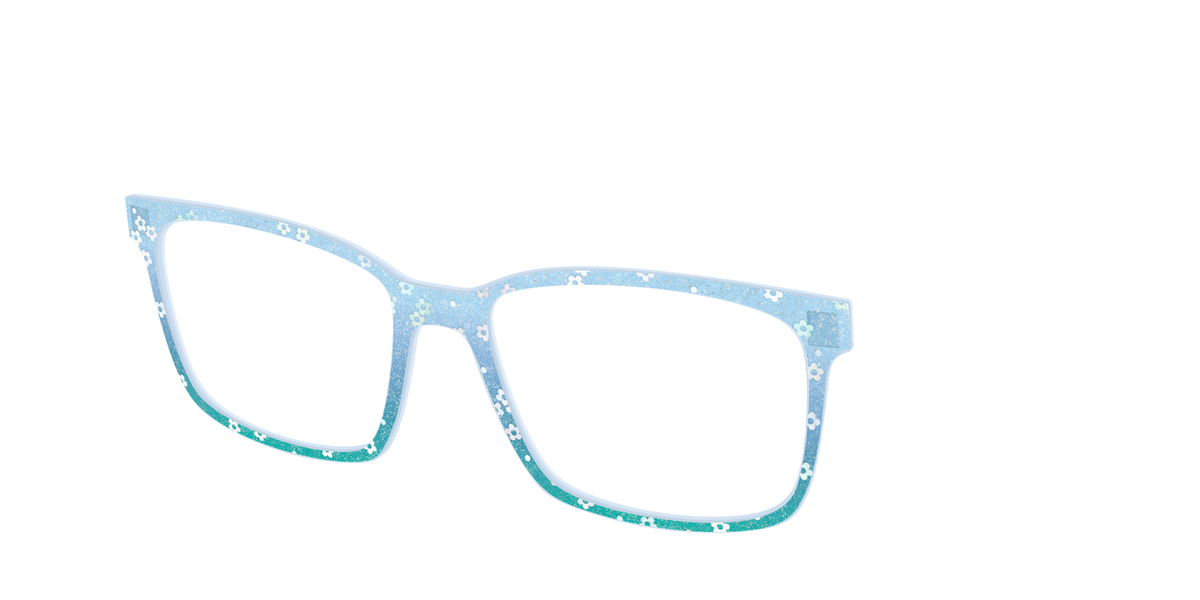 The Sky Blue Crystal with Daisy Glitter - Angle Top Image - Pair Eyewear