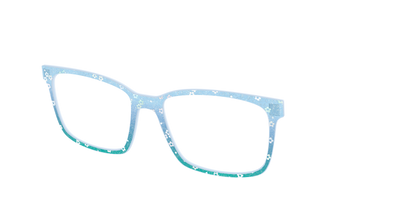 The Sky Blue Crystal with Daisy Glitter - Angle Top Thumbnail - Pair Eyewear
