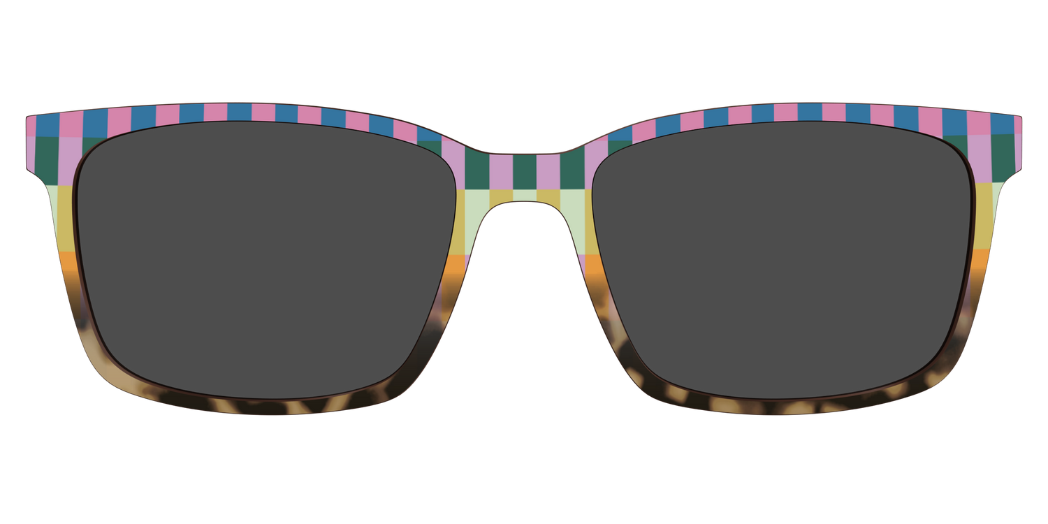 The Polarized Summer Stripes Tortoise Sun Top - Lifestyle Kirby Top Image - Pair Eyewear