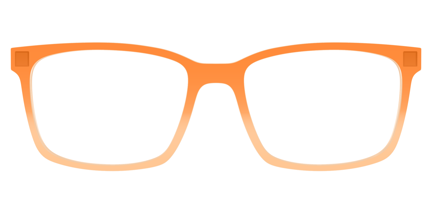 The Tangerine to Creamsicle Gradient Crystal - Lifestyle Kirby Top Image - Pair Eyewear
