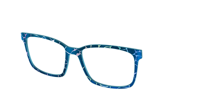 The Teal Shimmer Holographic Pool - Angle Top Thumbnail - Pair Eyewear