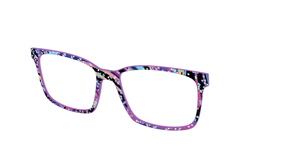 The Vaporwave Marble with Star Glitter - Angle Top Image - Pair Eyewear