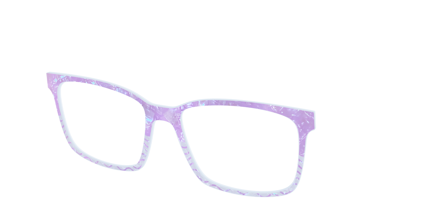 The Wavy Pearl Crystal Split - Angle Top Image - Pair Eyewear