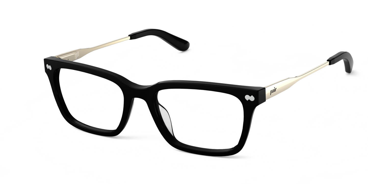 The Larkin - Black Acetate Gold Metal - Carousel1 - Pair Eyewear