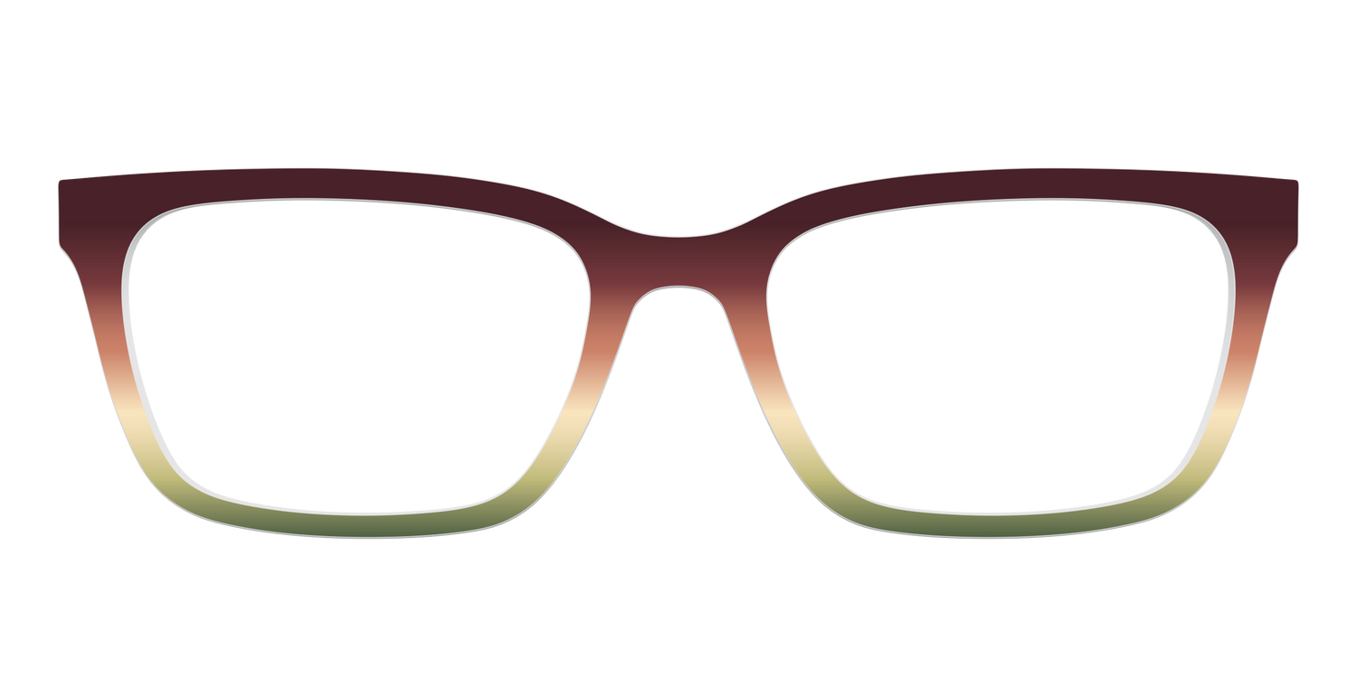 The Acorn to Moss Gradient - Front Top Image - Pair Eyewear