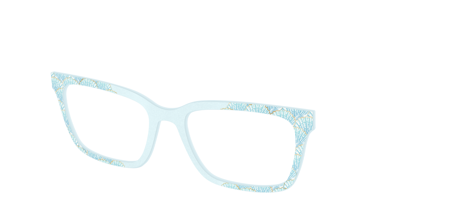 The Aquamarine Shells Shimmer with Gold Foil - Angle Top Image - Pair Eyewear