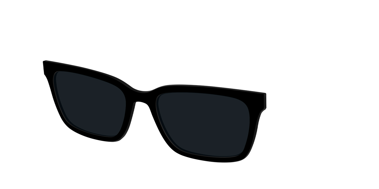 The Non-Polarized Black Sun Top - Angle Top Image - Pair Eyewear
