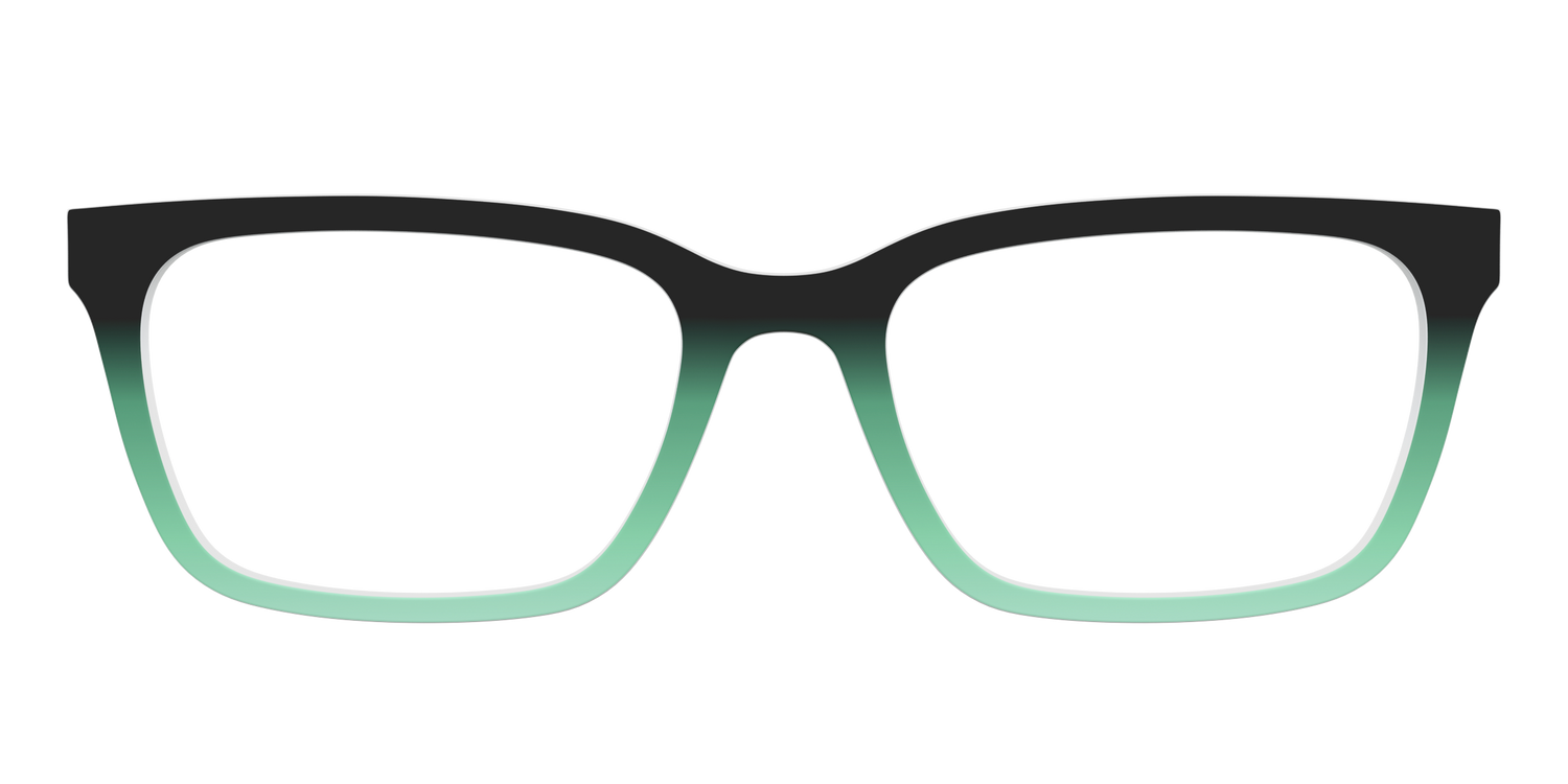 The Black to Spearmint Gradient - Front Top Image - Pair Eyewear