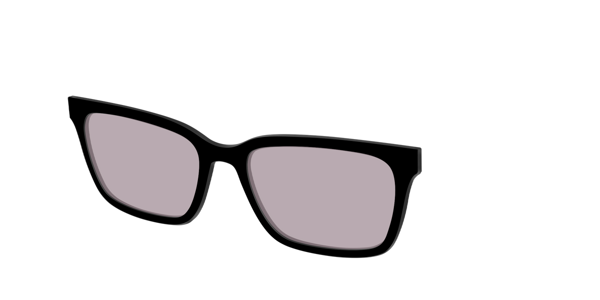 The Black with Gray Gaming lens - Angle Top Image - Pair Eyewear