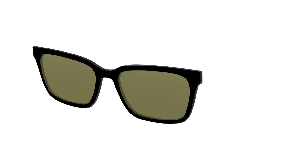 The Black with Green Racquet Sport lens - Angle Top Image - Pair Eyewear