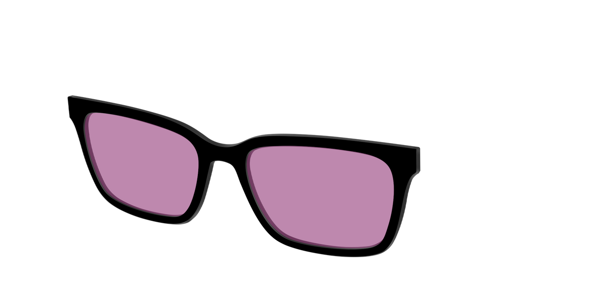 The Black with Pink Racquet Sport lens - Angle Top Image - Pair Eyewear