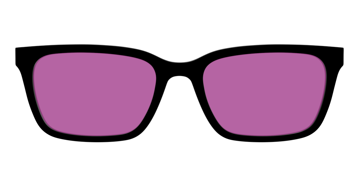 The Black with Violet Golf lens - Front Top Image - Pair Eyewear