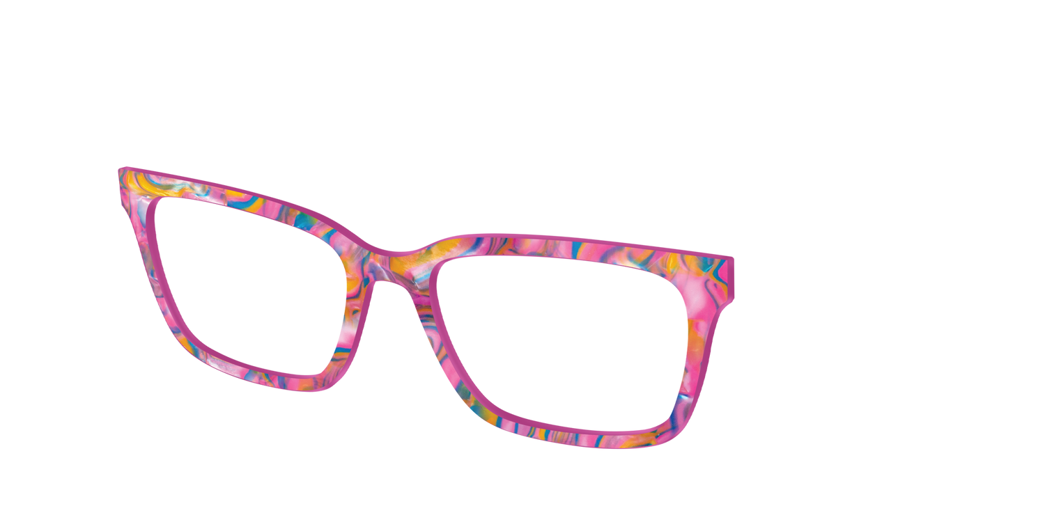 The Bubble Gum Pearl Marble - Angle Top Image - Pair Eyewear