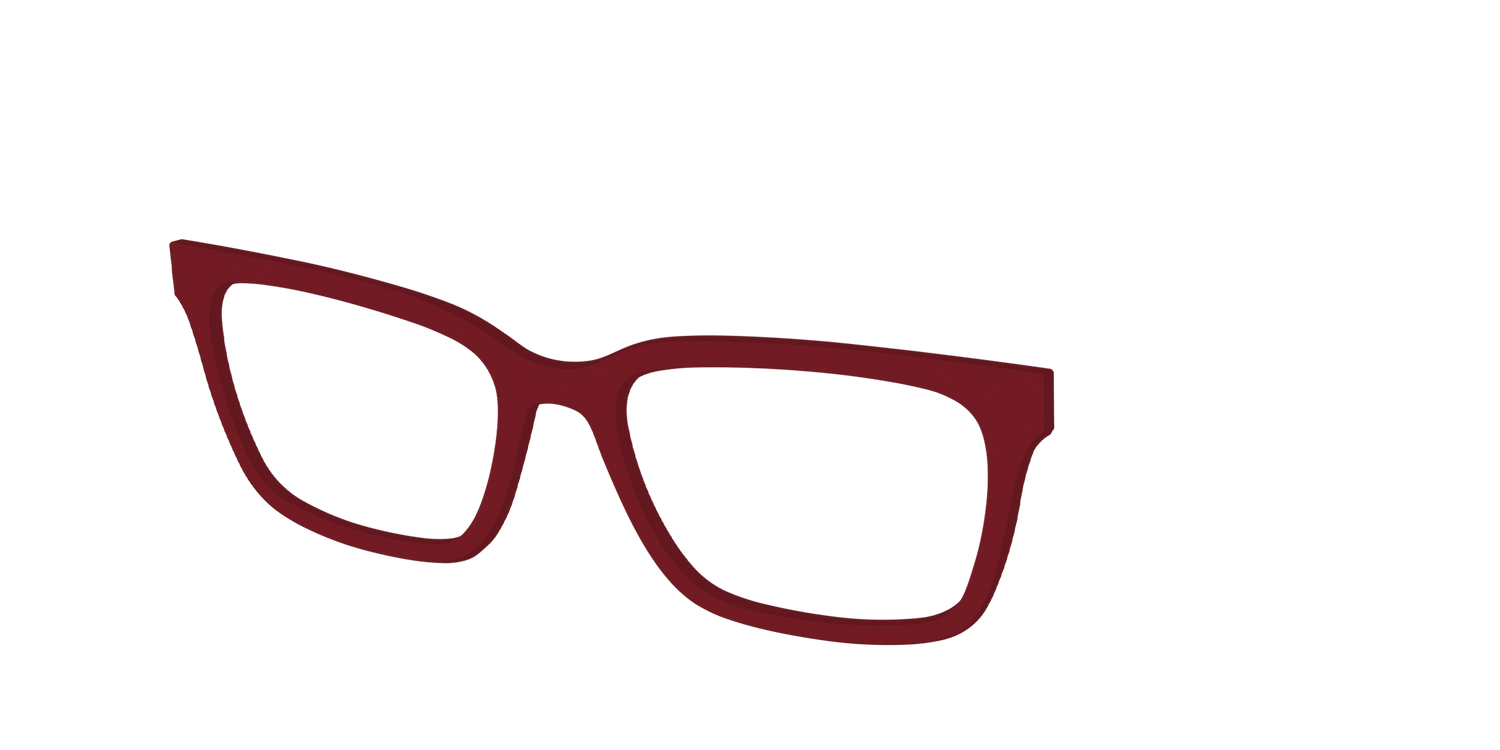 The Burgundy - Angle Top Image - Pair Eyewear
