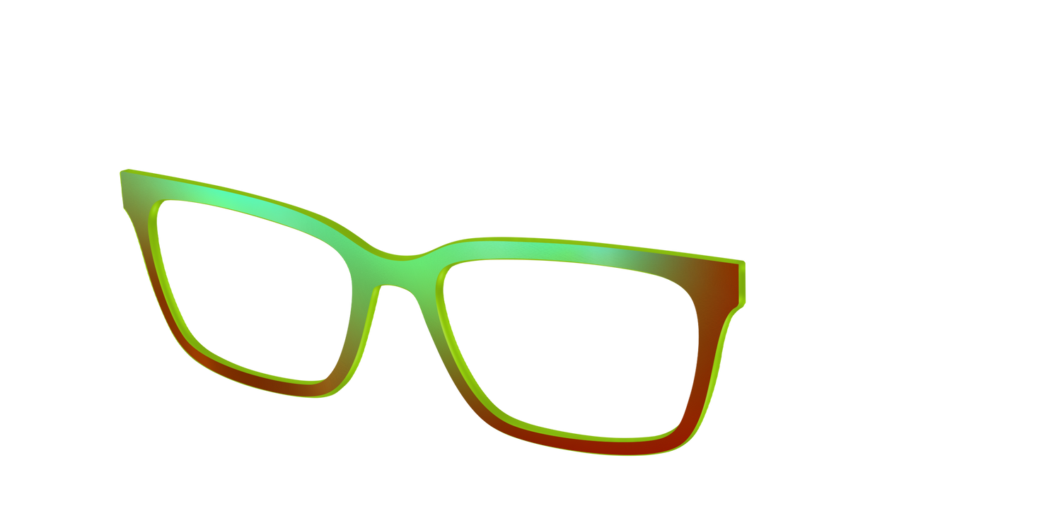 The Chartreuse Ombre - Angle Top Image - Pair Eyewear