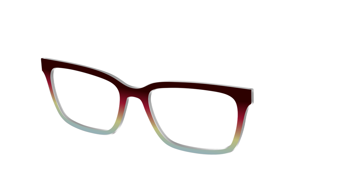 The Cherry to Frosted Mint Gradient - Angle Top Image - Pair Eyewear