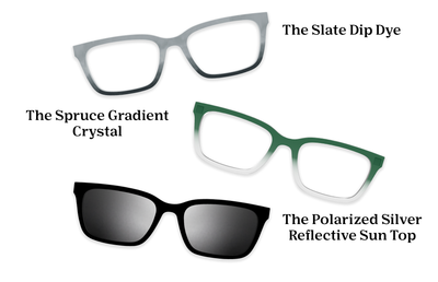 The Larkin - Mixed Material - Lensless - Pairing Set - Pair Eyewear