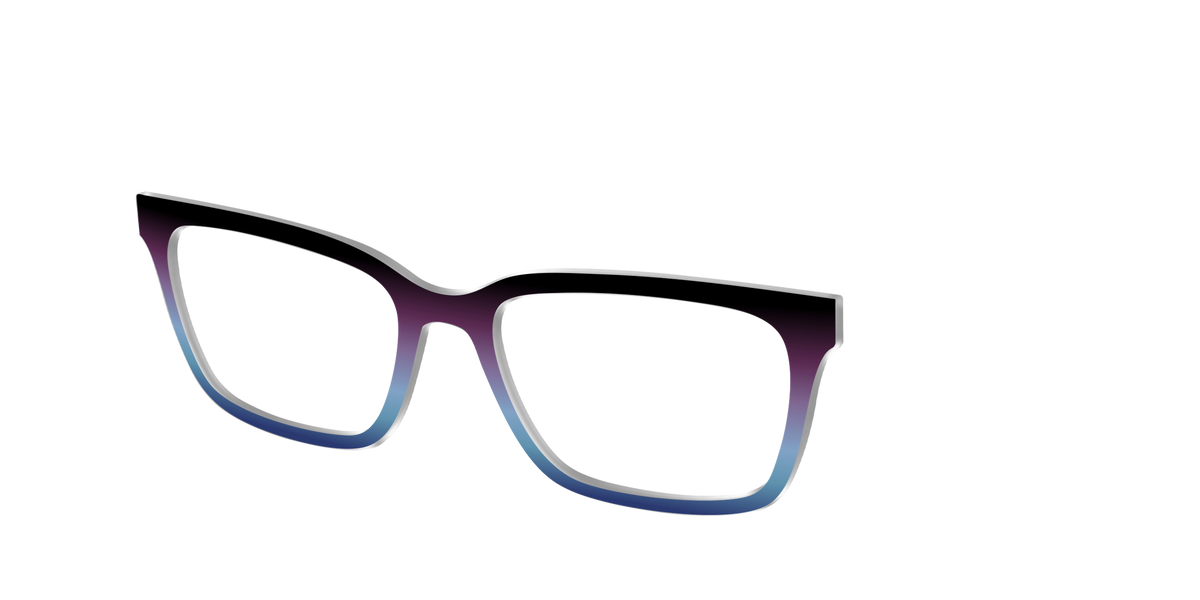 The Dark Magenta to Cerulean Gradient - Angle Top Image - Pair Eyewear