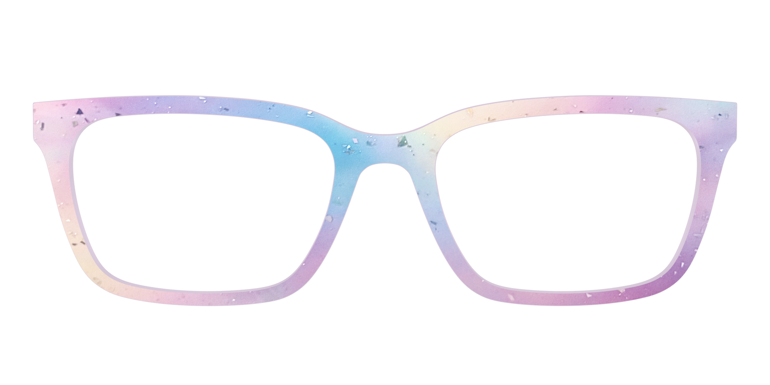 The Dreamy Pastel with Holographic Glitter - Front Top Image - Pair Eyewear