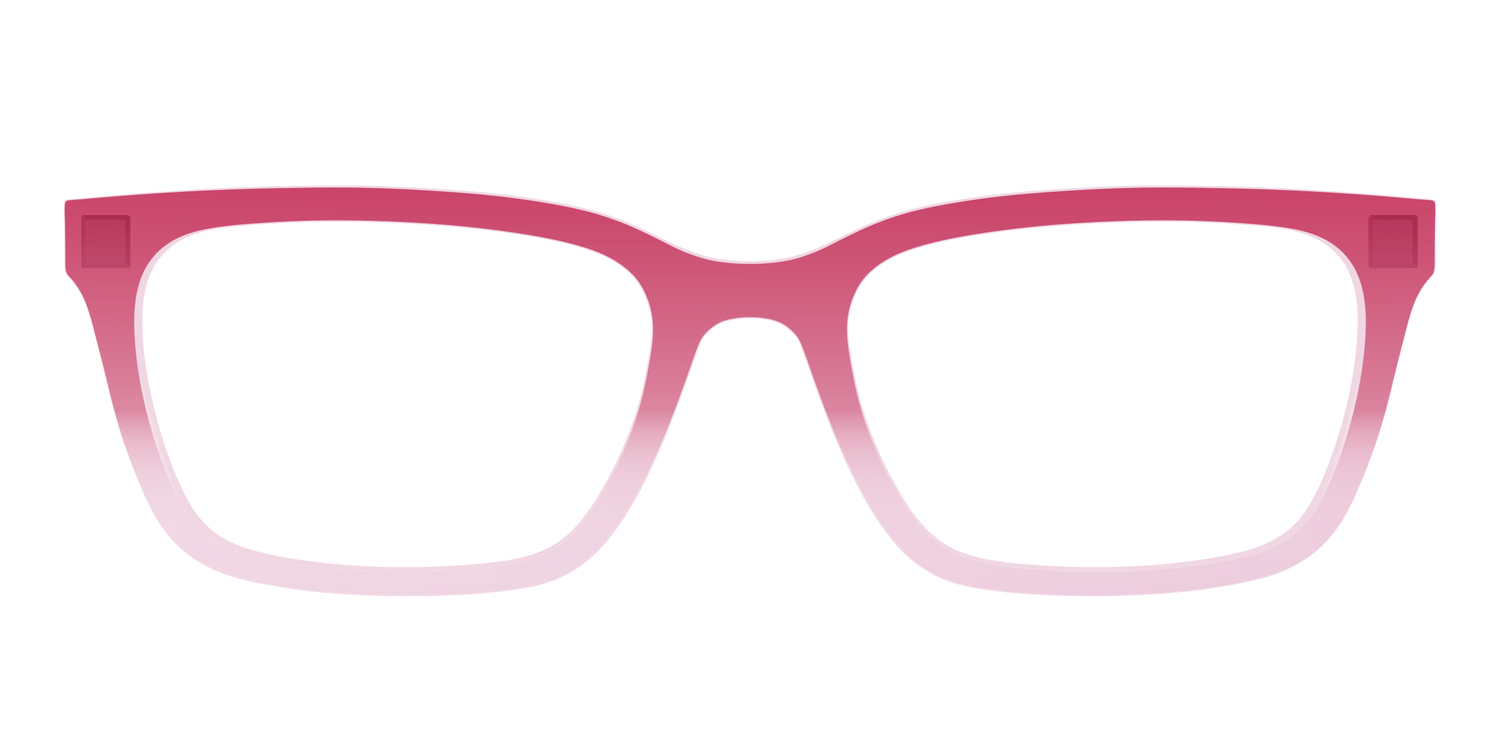 The Flamingo to Blush Gradient Crystal - Front Top Image - Pair Eyewear