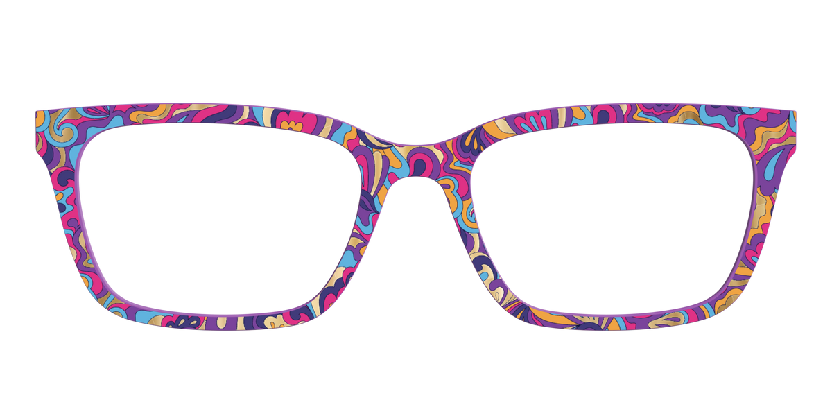 The Flower Power Paisley with Gold Foil - Front Top Image - Pair Eyewear