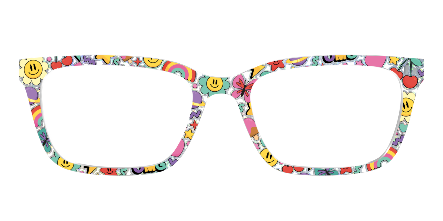 The Funky Foil Stickers - Front Top Image - Pair Eyewear