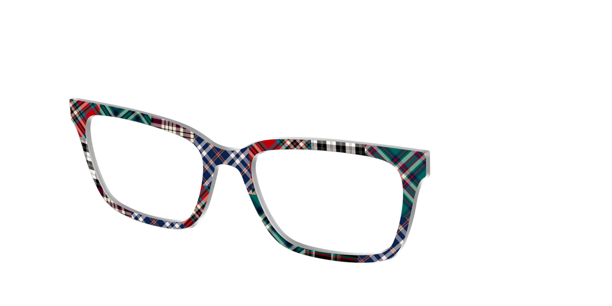 The Grunge Plaid Print Mix - Angle Top Image - Pair Eyewear