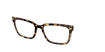 The Haunted Tortoise with Gold Foil Webs - Angle Top Thumbnail - Pair Eyewear