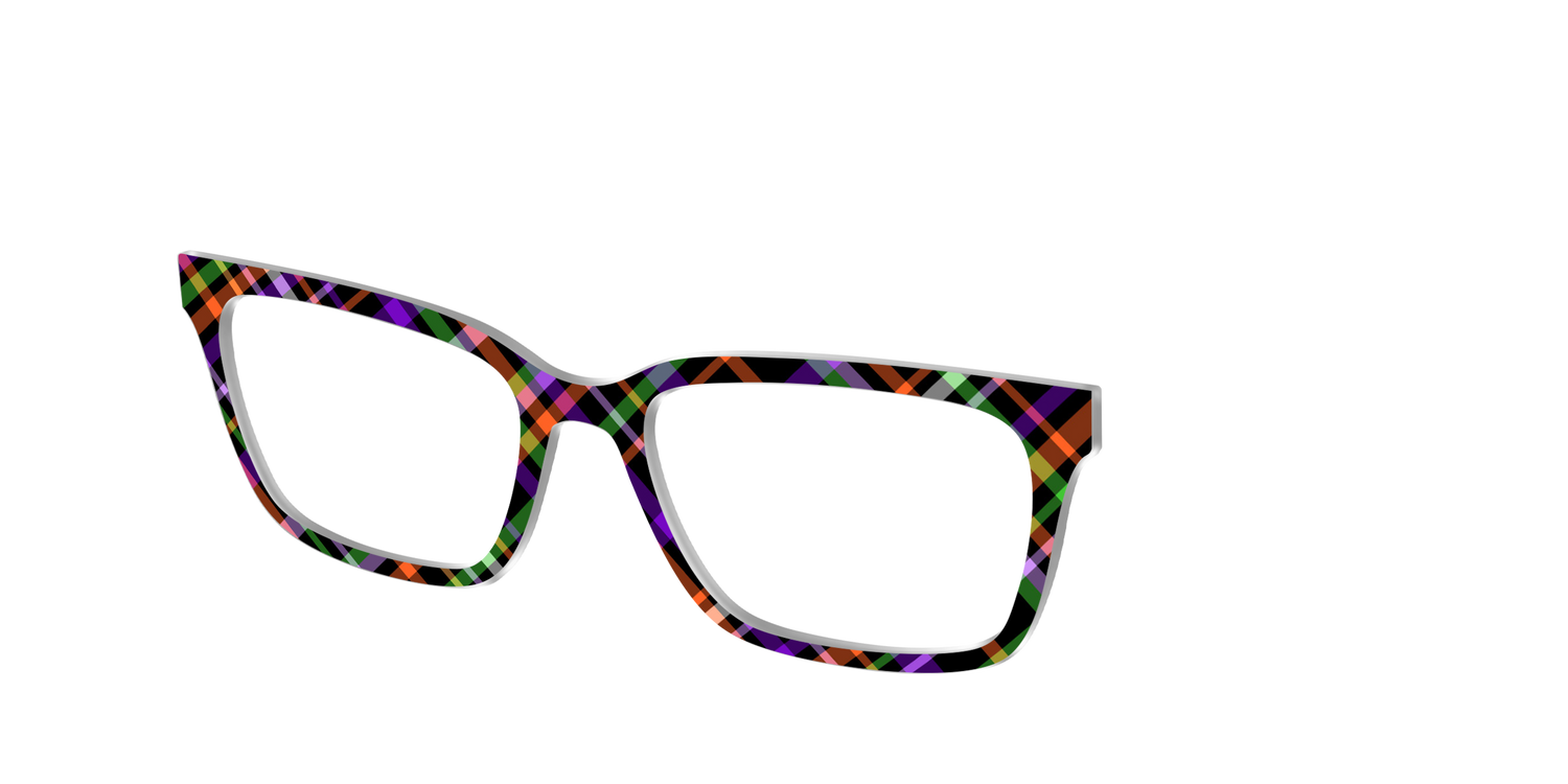 The Hexed Plaid - Angle Top Image - Pair Eyewear