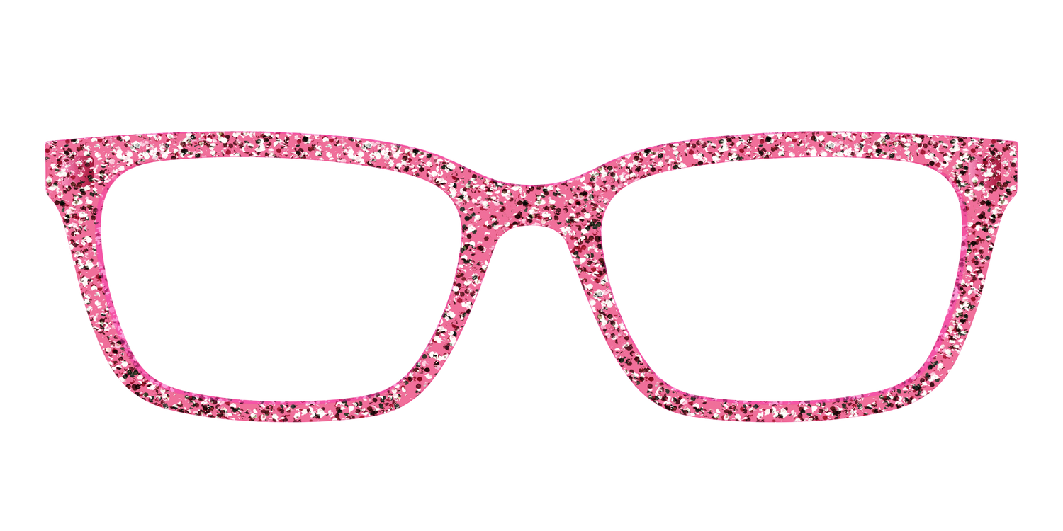 The Hot Pink Sparkle - Front Top Image - Pair Eyewear