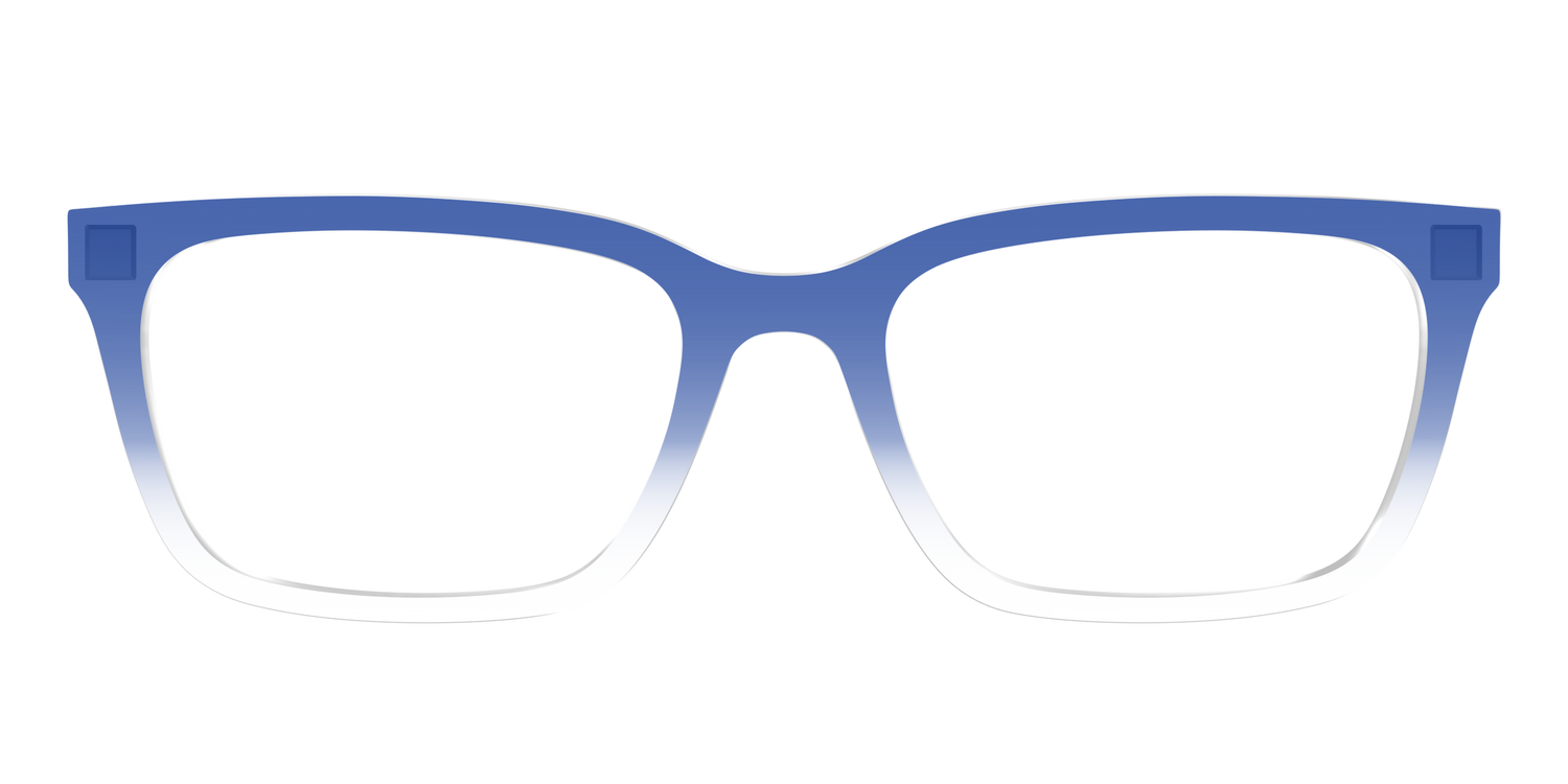 The Indigo Gradient Crystal - Front Top Image - Pair Eyewear