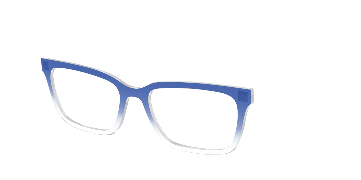 The Indigo Gradient Crystal - Angle Top Image - Pair Eyewear
