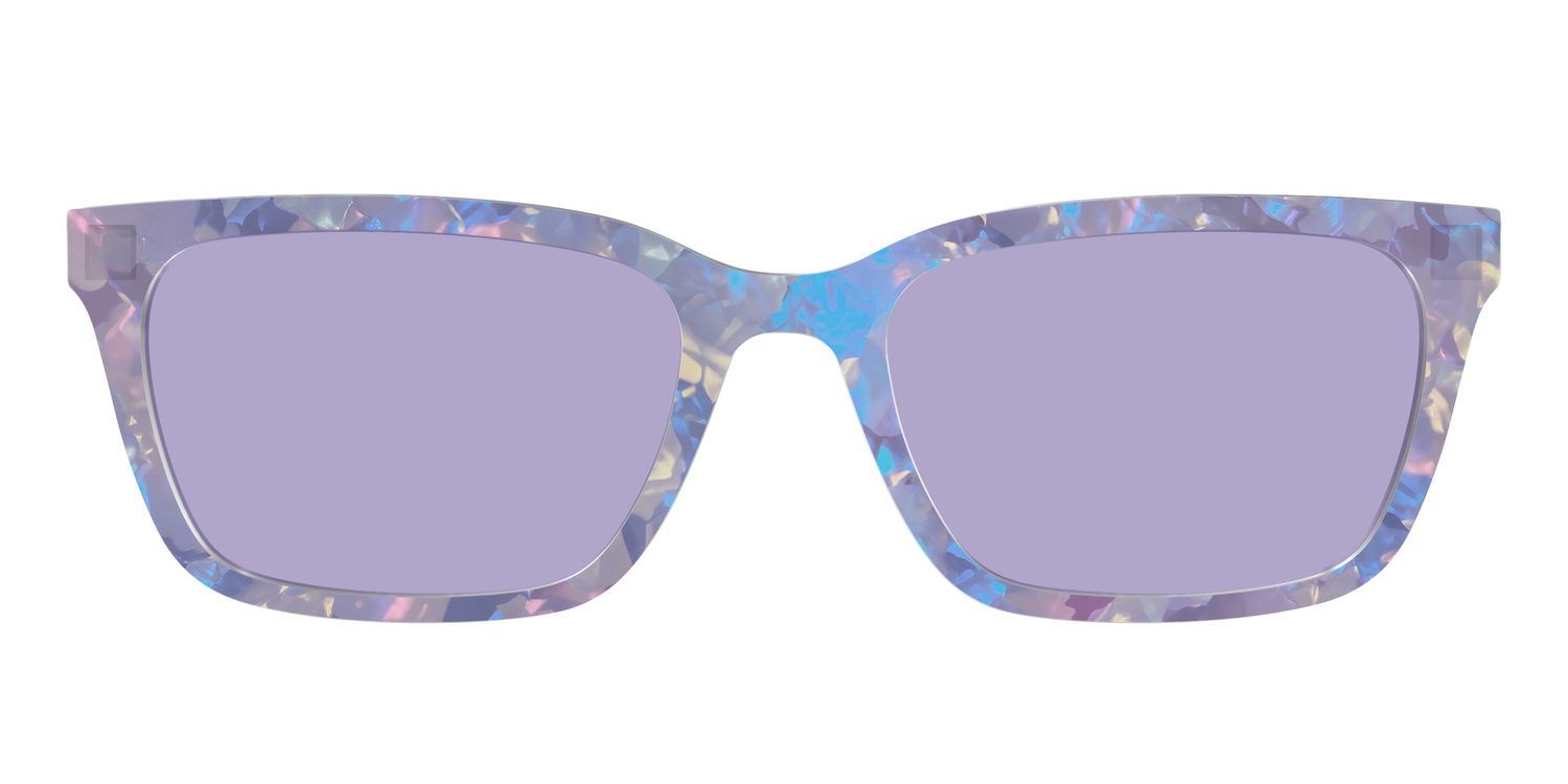 The Lavender Pearl Tort With Celestial Purple Lens - Front Top Image - Pair Eyewear