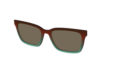 The Polarized Mahogany to Juniper Woodgrain Sun Top - Angle Top Thumbnail - Pair Eyewear