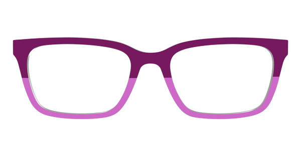 The Larkin - Violet Pearlized Gradient Acetate Rose Gold Metal