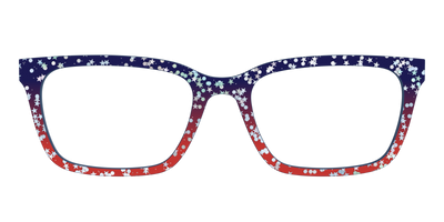 The Navy to Scarlet Gradient with Star Glitter - Front Top Thumbnail - Pair Eyewear