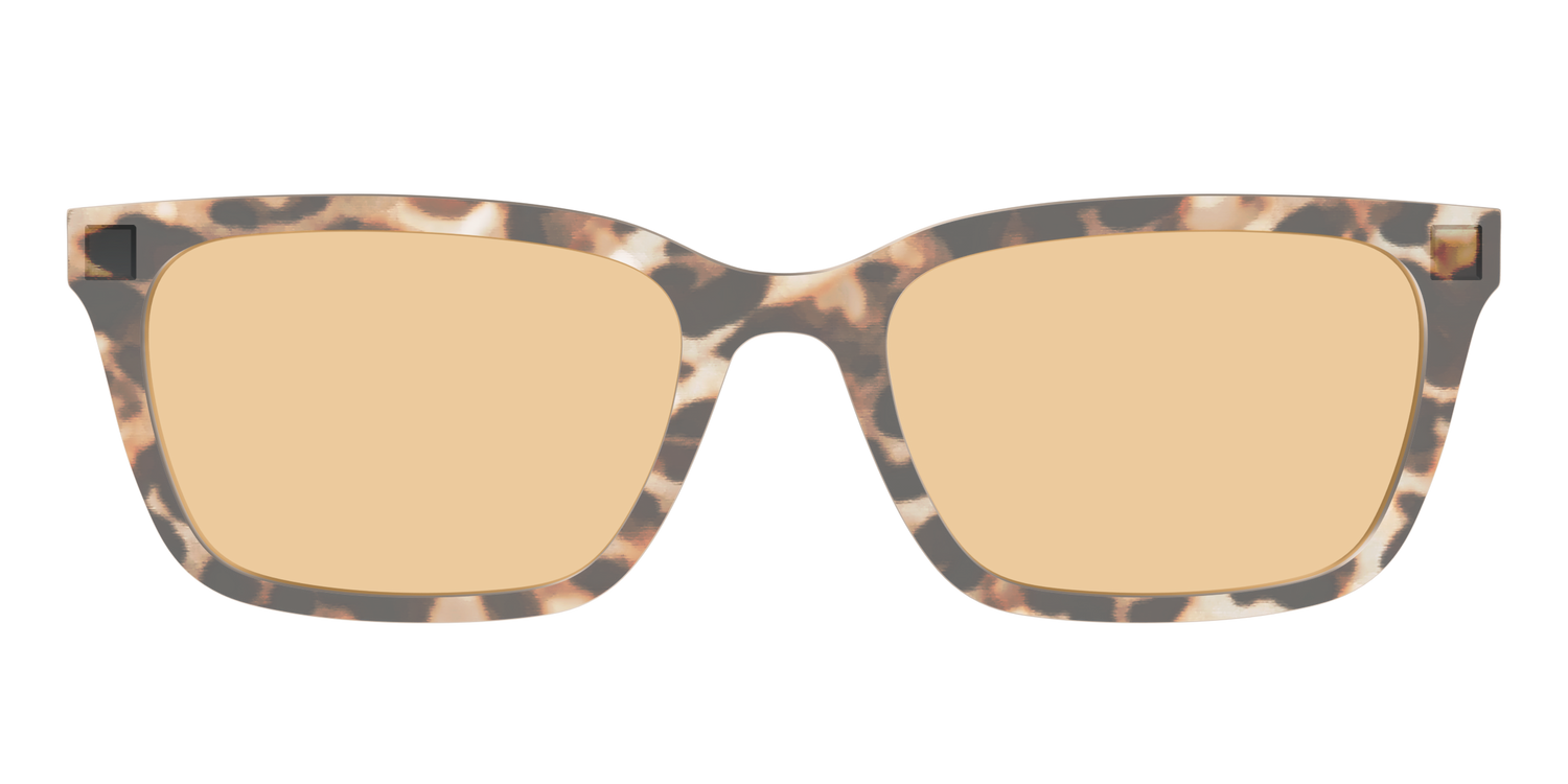 The Neutral Tort Crystal With Umber Brown Lens - Front Top Image - Pair Eyewear
