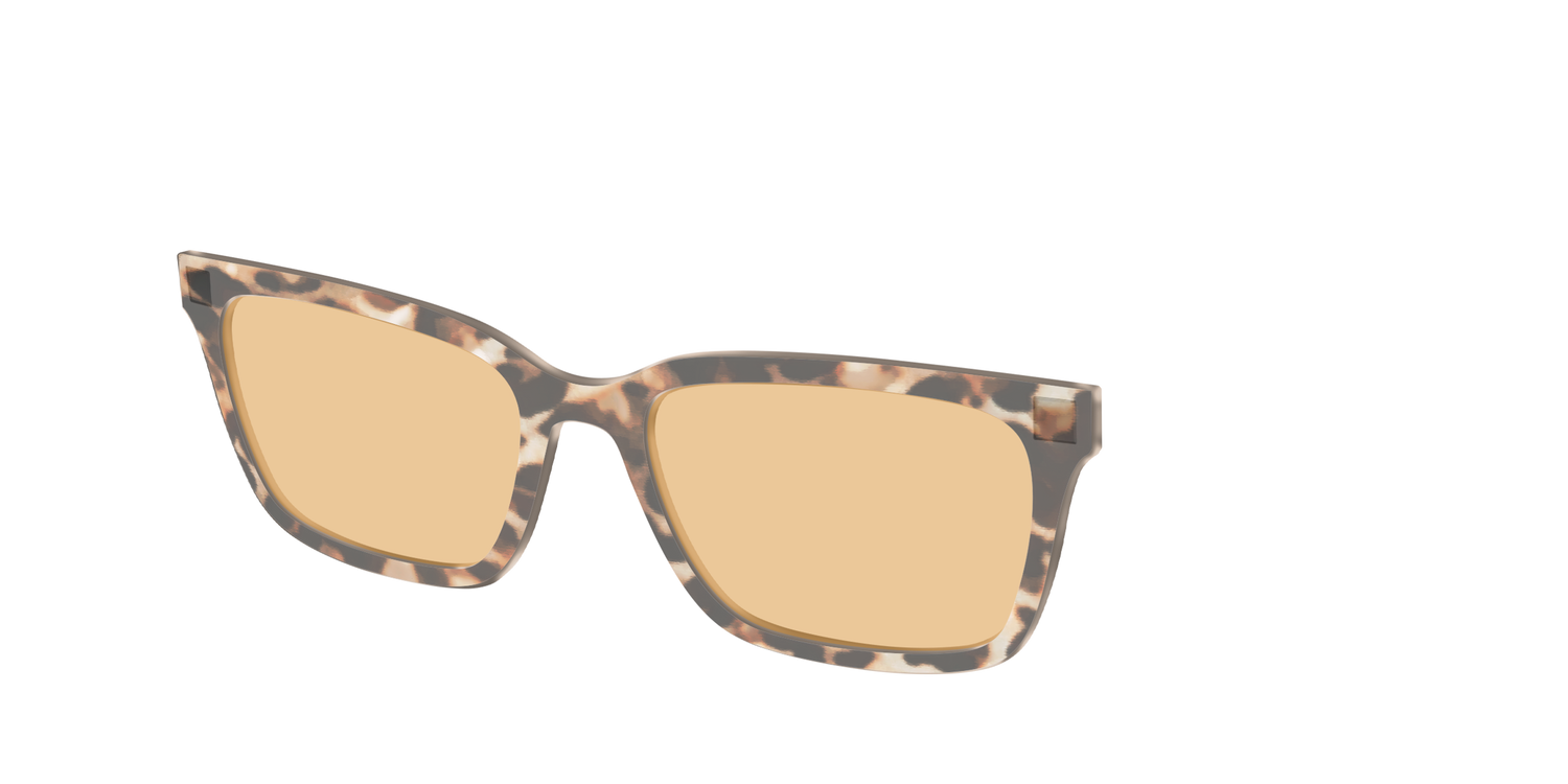 The Neutral Tort Crystal With Umber Brown Lens - Angle Top Image - Pair Eyewear