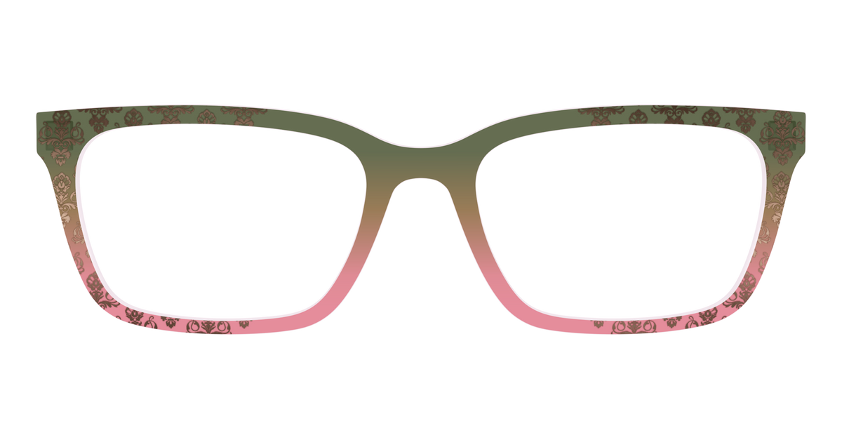 The Olive to Rose Trellis with Champagne Foil - Front Top Image - Pair Eyewear
