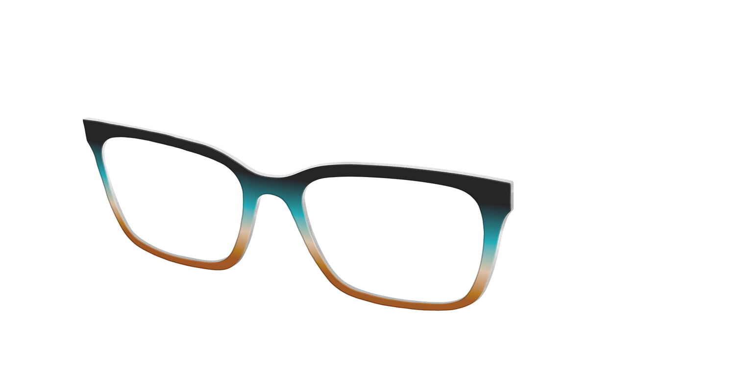 The Onyx to Rust Gradient - Angle Top Image - Pair Eyewear