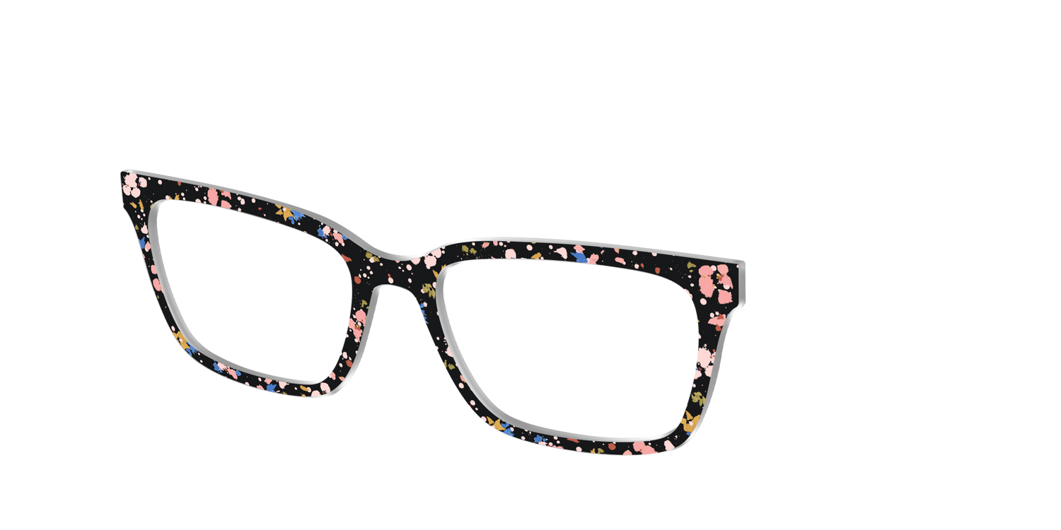 The Pallid Paint Splatter - Angle Top Image - Pair Eyewear